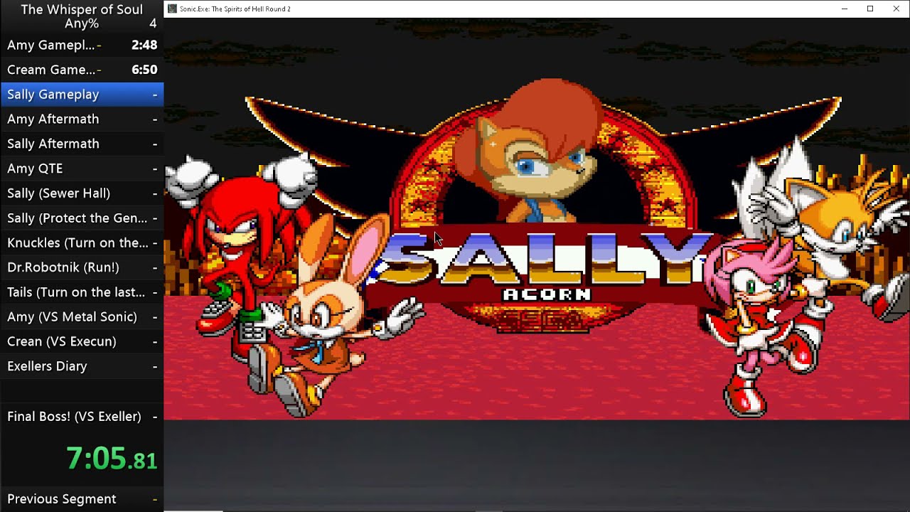 Sally.exe WoS (Best Ending Speed Run 56:18.54 Attempt 2)