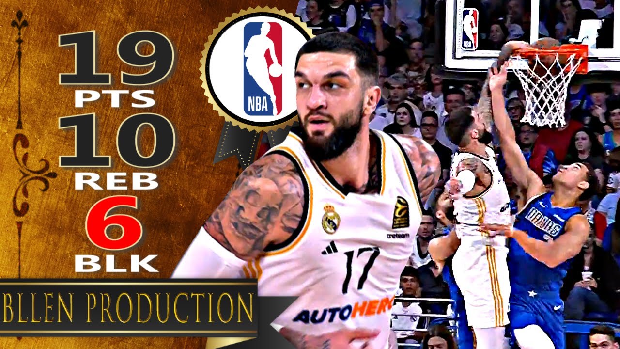 Vincent Poirier - 19 Pts, 10 Reb, 6 Blk Full Highlights｜Dallas Mavericks vs Real Madrid｜2023.10.10
