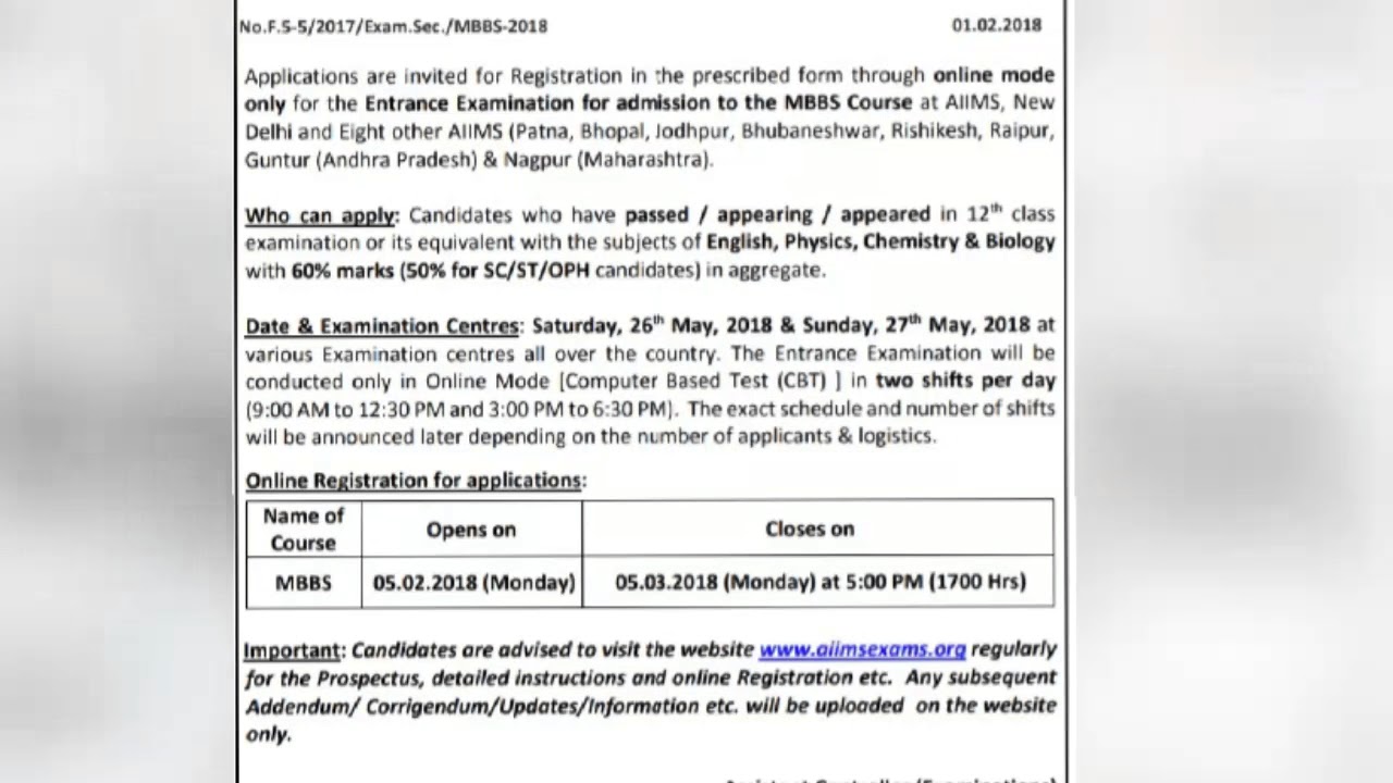Aiims 2018 Alert!!! Last Date to Submit your Application forms coming up soon!!!!