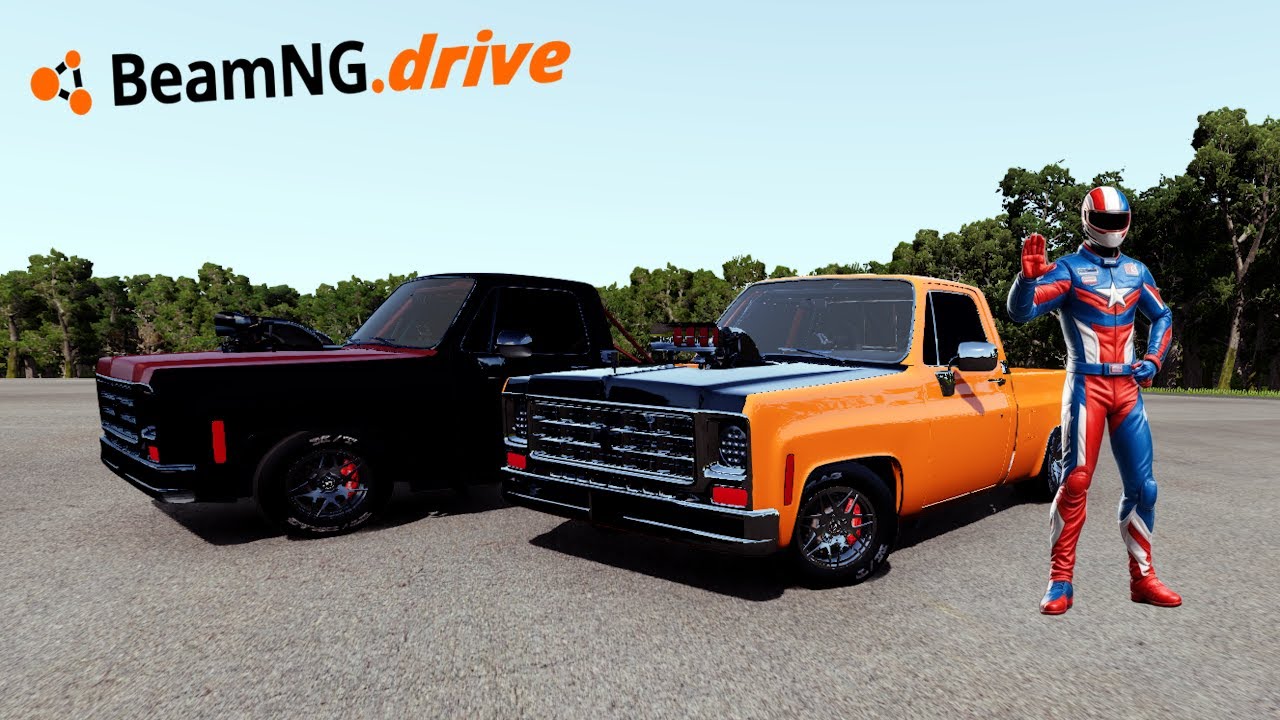 1500HP SQUARE BODY DRAG TRUCK HATES ME..... - BeamNG.drive MP