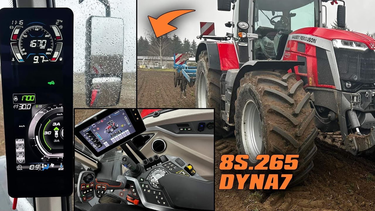#VLOG PRACA W POLU Massey Ferguson-em 8S.265 Dyna 7/ Mandam SPEC HD/AGRO KOJOT/Czy warto go mieć?