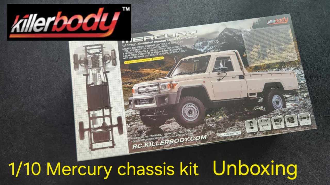 Killerbody 1/10 Mercury chassis kit unboxing