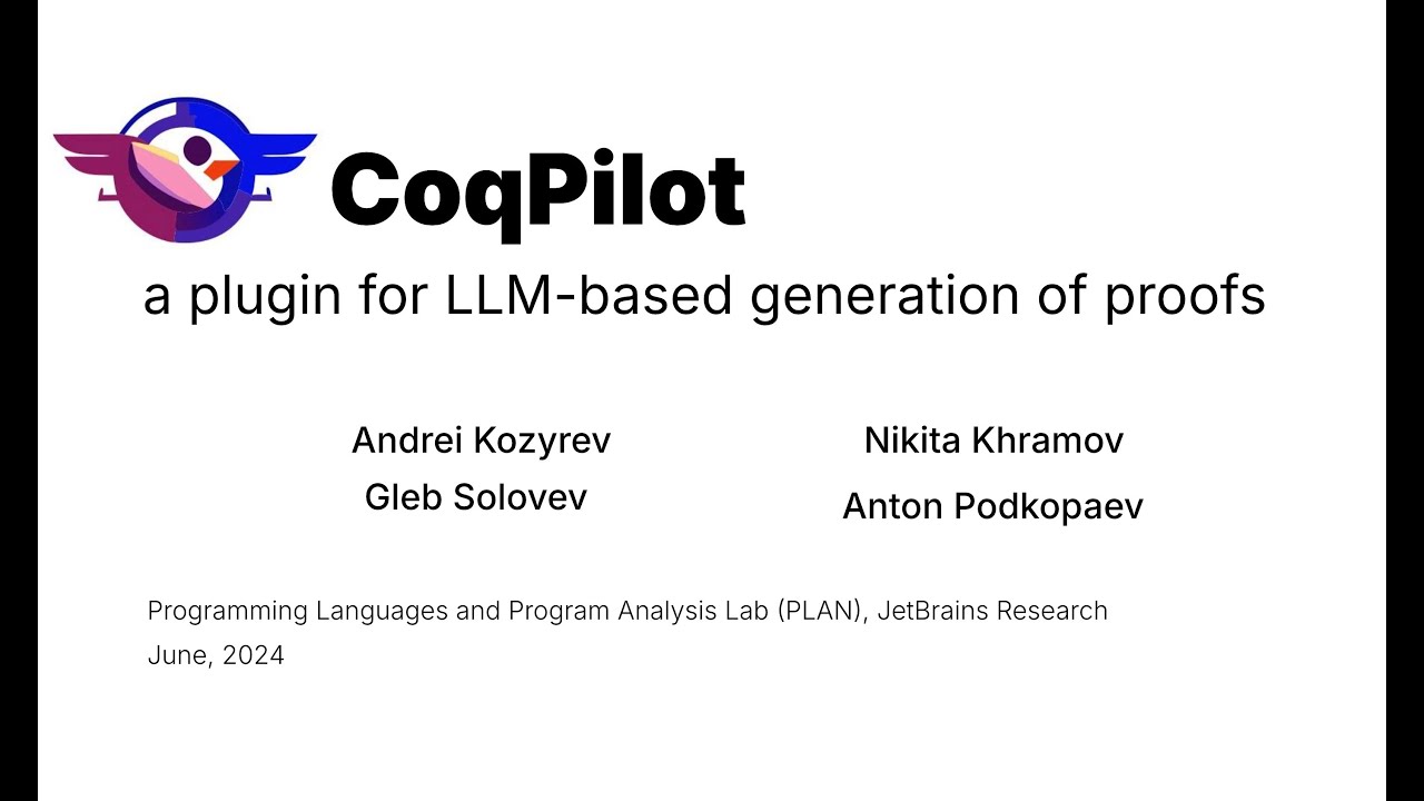 CoqPilot: a Plugin for LLM-based Generation of Proofs