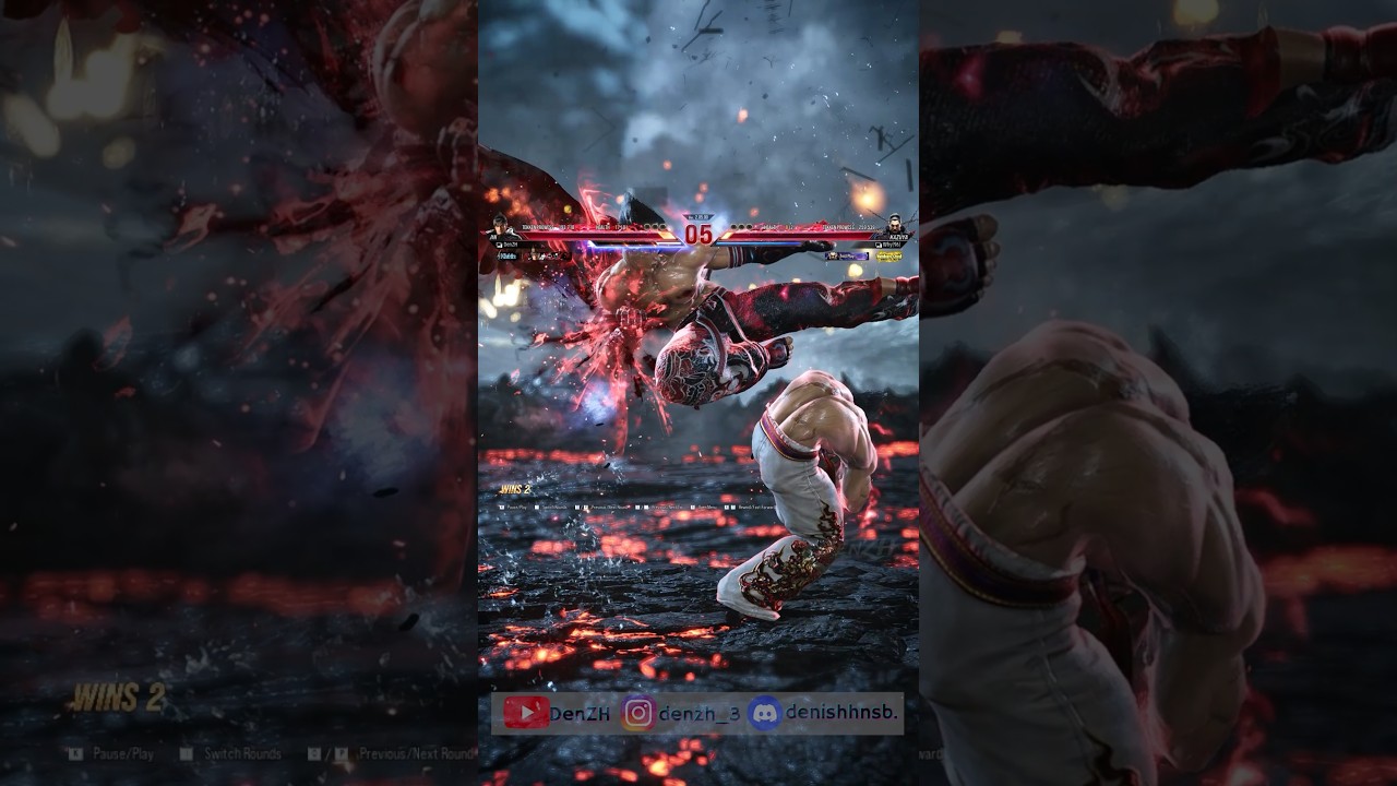 Jin vs Kazuya Best Slowmo KO | Sorry @avin9640 😅 #tekken #kazuya #jinkazama #shorts #gaming