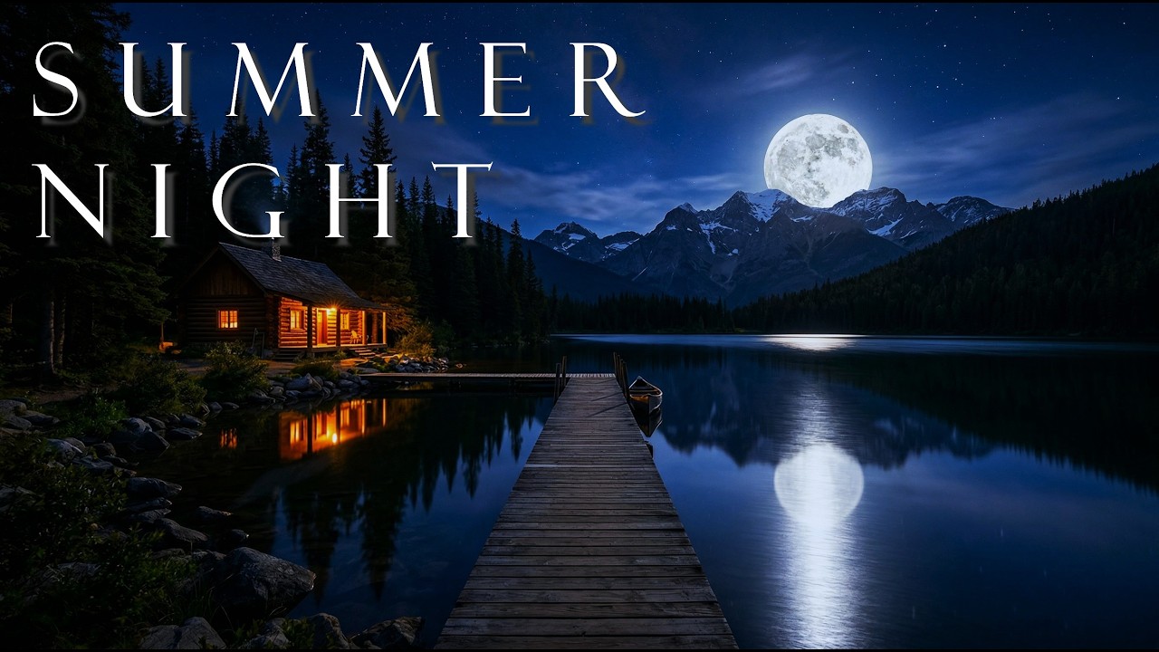 Summer Lake Night 🌙 | Sleep Music (3 Hours) – Feel Safe & Fall Asleep