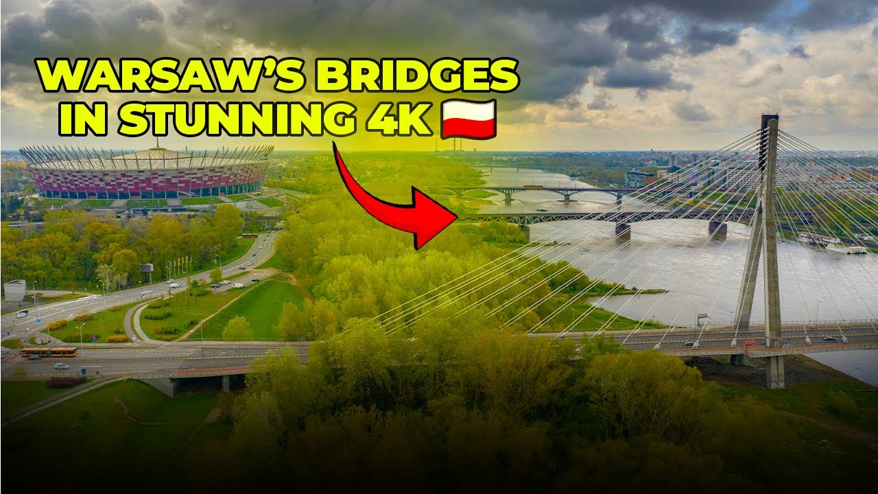 UNREAL Warsaw Bridges 4K 2026 - Drone Footage.