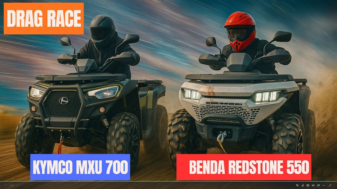 Benda Redstone 550 R2 vs Kymco MXU 700 - drag race, który jest szybszy? Nie uwierzysz!
