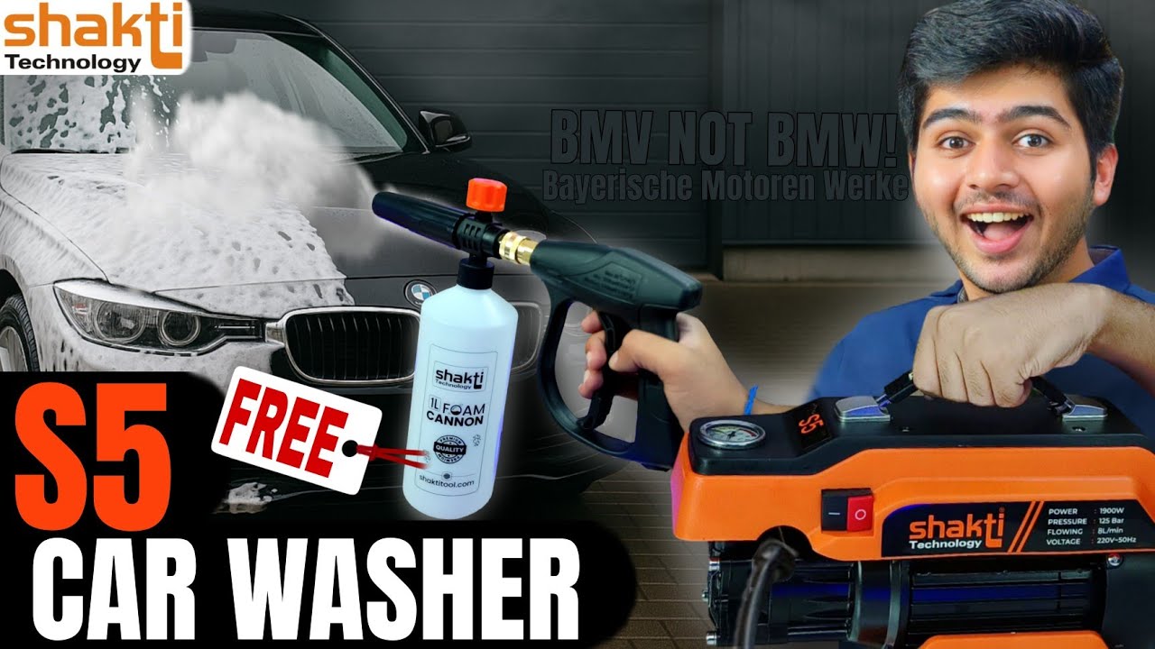 Shakti Technology S5 High Pressure Car Washer with Foam Canon Review | Best Car Washer under 5000