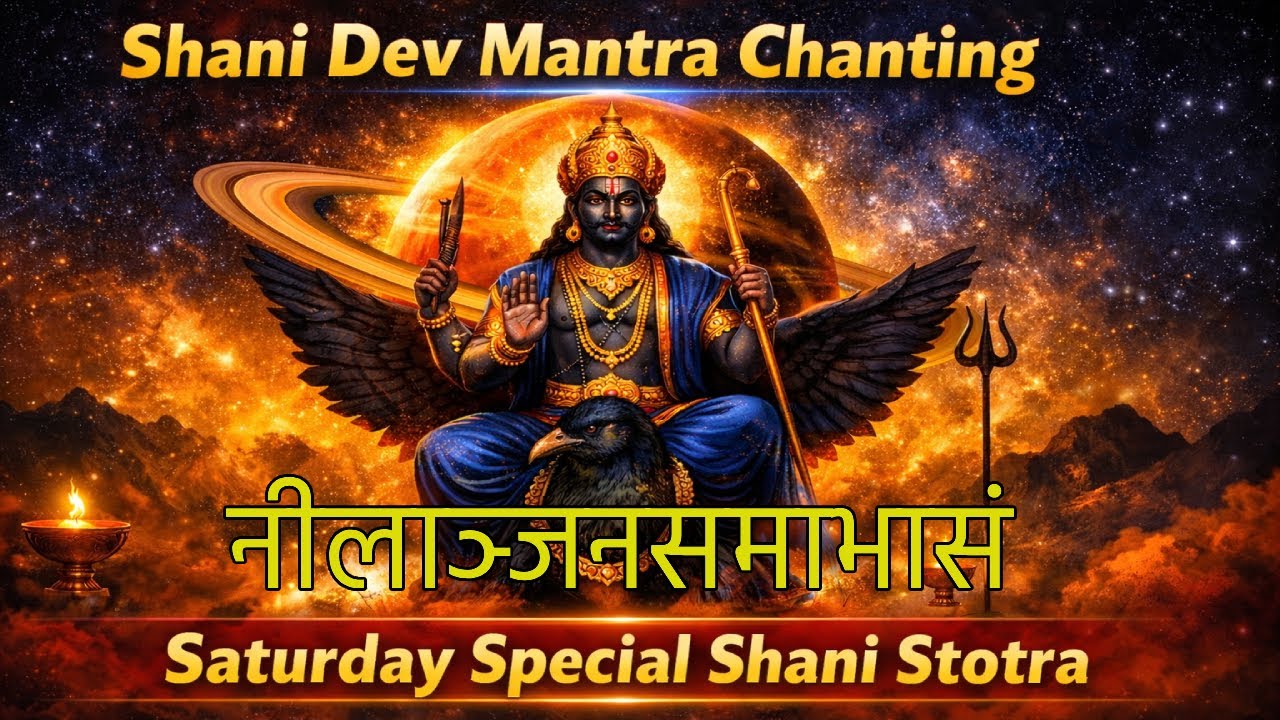 1 Hour Non-Stop Shani Dev Mantra Chanting | नीलाञ्जनसमाभासं | Saturday Special Shani Stotra
