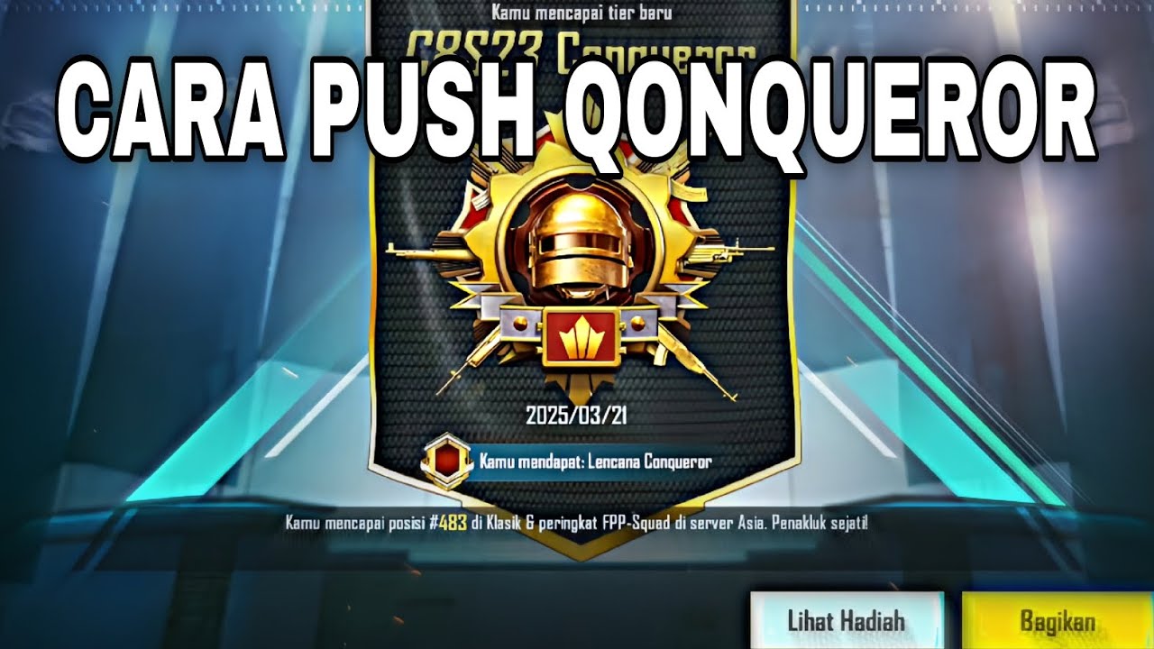 CARA PUSH QONQUEROR DENGAN MUDAH PUBG MOBILE 🔥