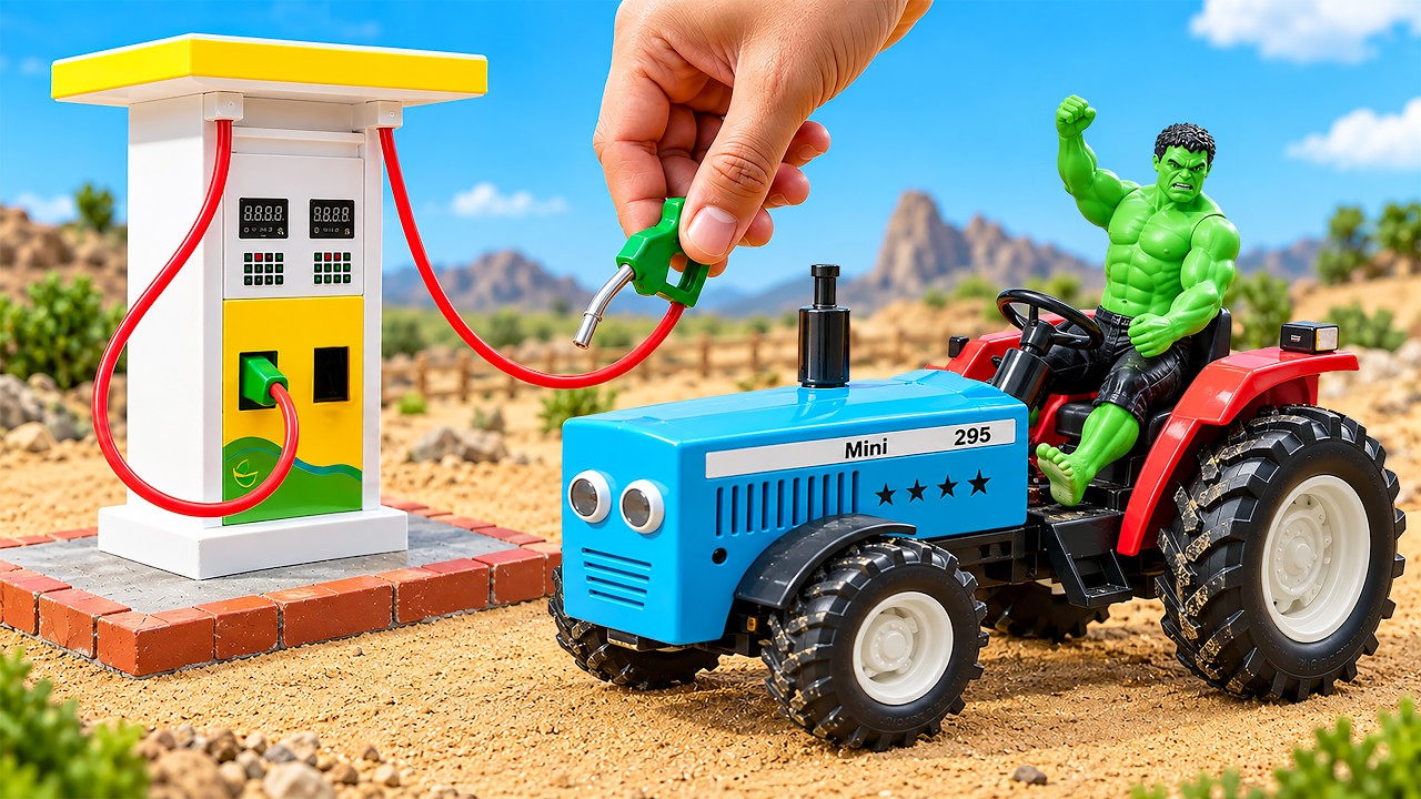 DIY Mini Tractor Build Petrol Pump Fuel Supply For Village Infrastructure | Fun Science Project