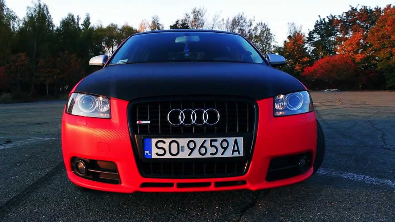 FCD AUDI A3 S-LINE Project RED Carbon- Car Wraping
