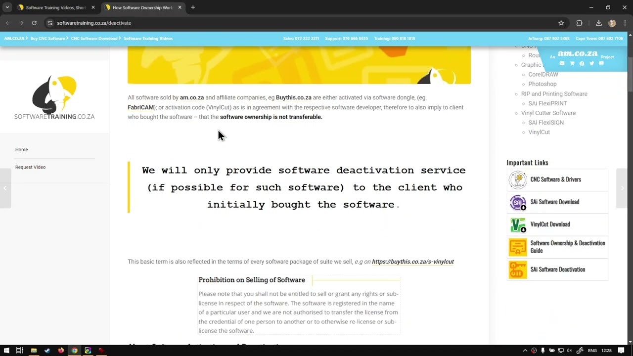 How to use Automatic and Manual Deactivation for the AM.CO.ZA InkRIP Software (Part 5)
