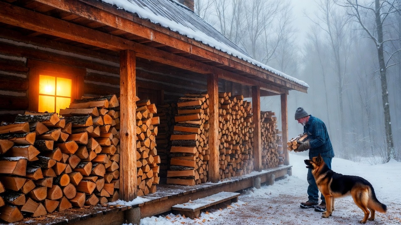 They Called Him Madman For Stacking Firewoods Around His Shed—Not Until The Blizzard Came