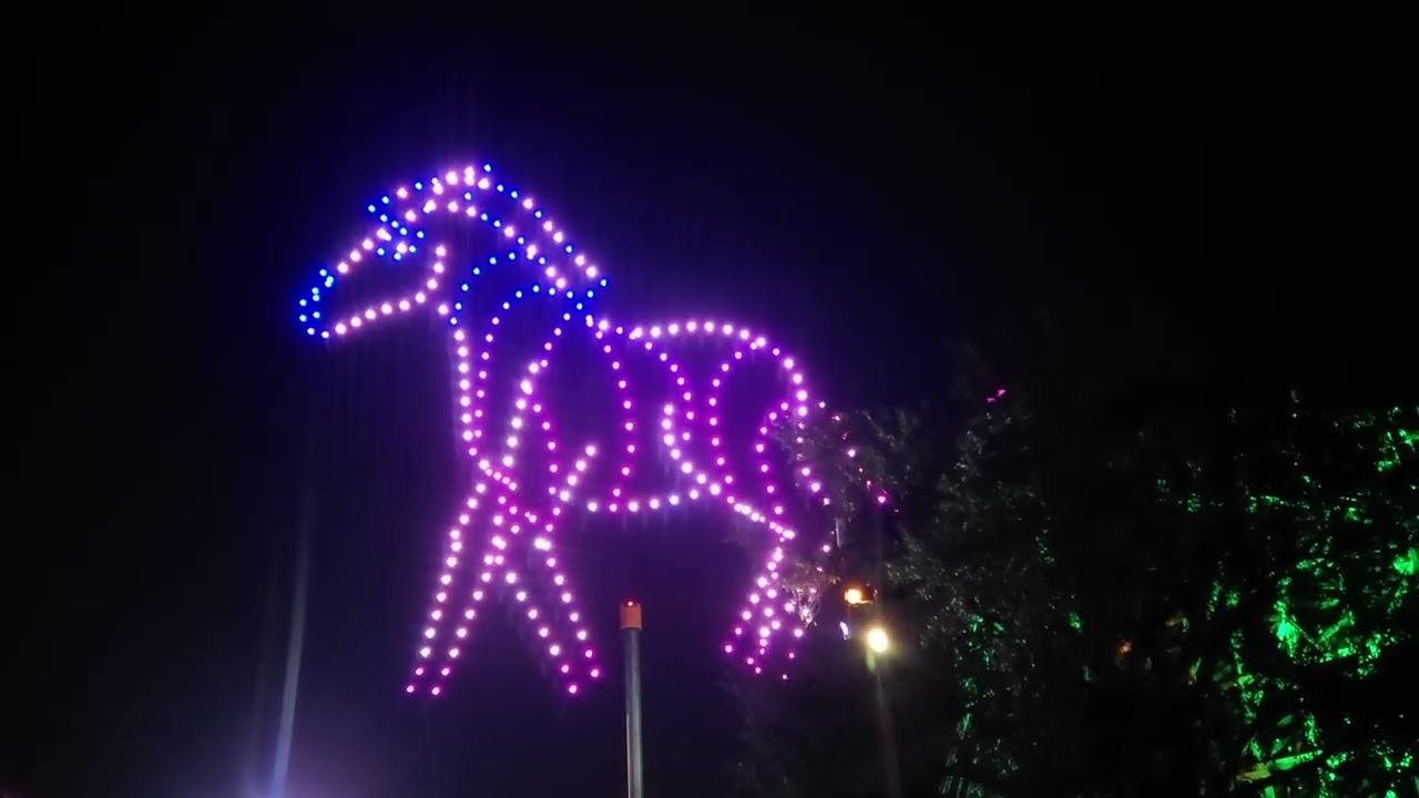 Busch Gardens Tampa Florida Christmas Drone light show