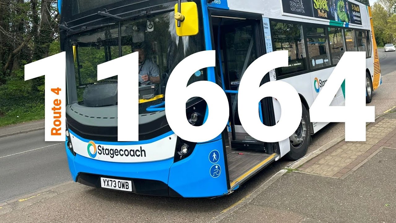 Bus 11664 stagecoach Midlands Northampton, route 4 Northampton, sunnyside Kingsthorpe