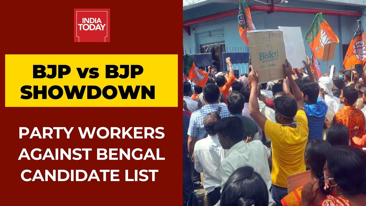 BJP Vs BJP In Bengal: Party Workers Protest Over Naming TMC Turncoats As Candidates