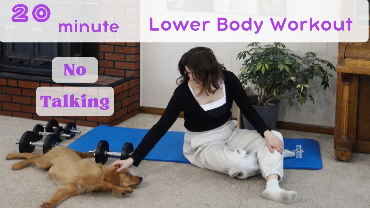 Lower Body Workout No Talking Dumbbell Exercises 20 Minutes | Warm-up and Cool-down Included