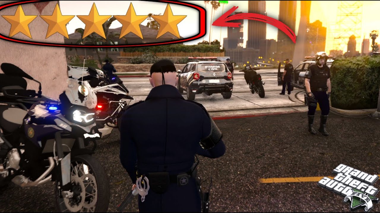 PEGOU 5 ESTRELAS NA FUGA DA ROMU EMBU DAS ARTES - GTA RP