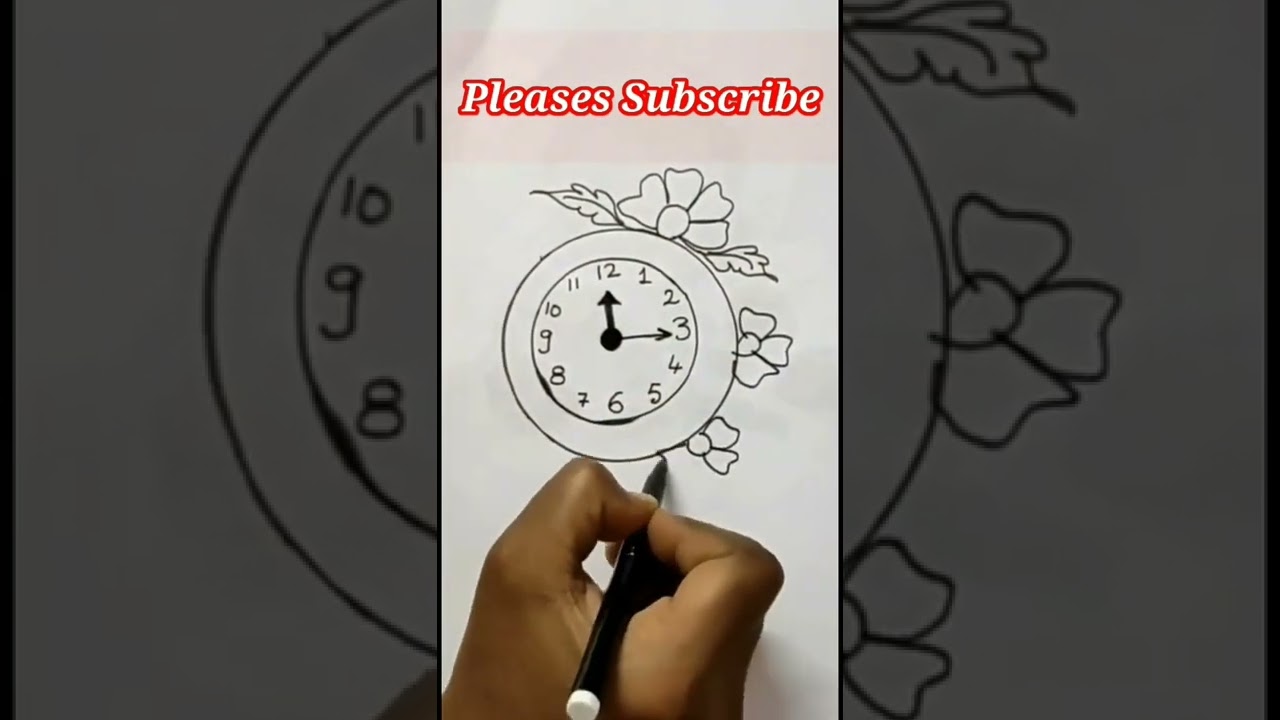 How to draw wall clock #shorts