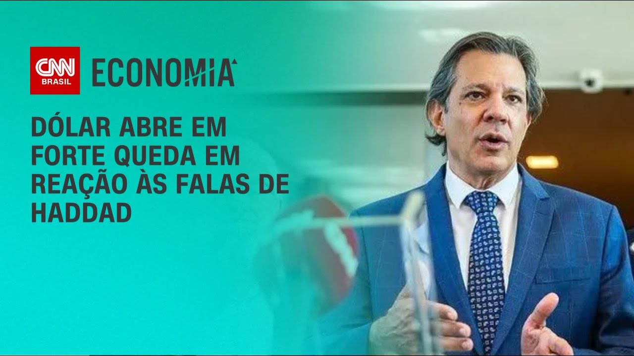 Dólar abre em forte queda em reação às falas de Haddad | LIVE CNN