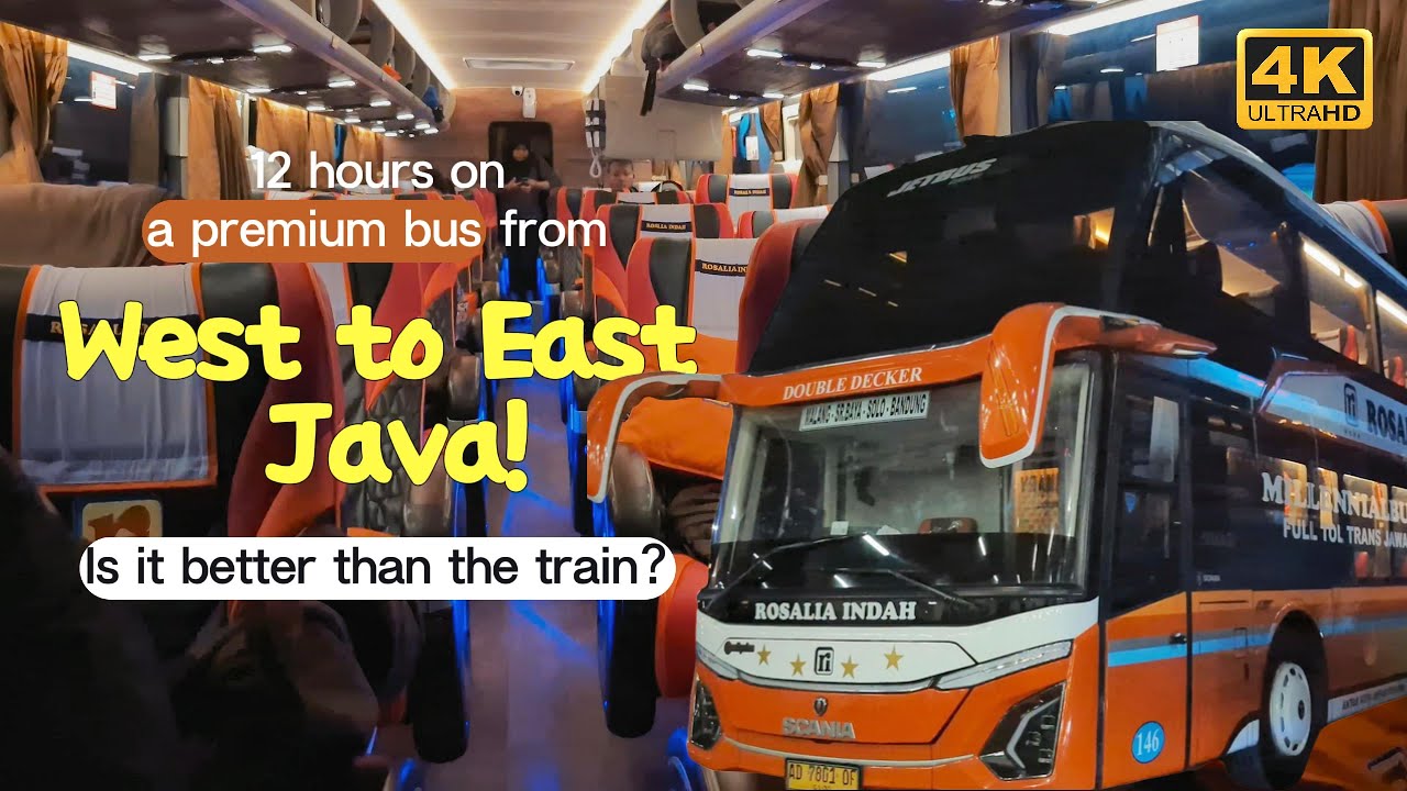 4K Premium Bus Experience in Indonesia from Bandung to Malang: Free Meals, Pillows, and Blanket!