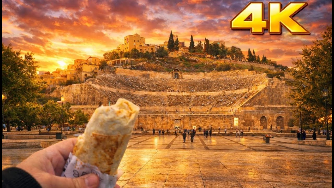 شوارع عمان 4K | وسط البلد والمدرج الروماني / Amman Streets 4K | Downtown & Roman Theater