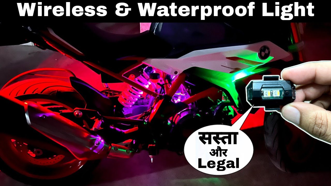 Best Wireless & Waterproof Aircraft Strobe Light For Bike, Scooter & Car With 3 Modes & 7 Colors