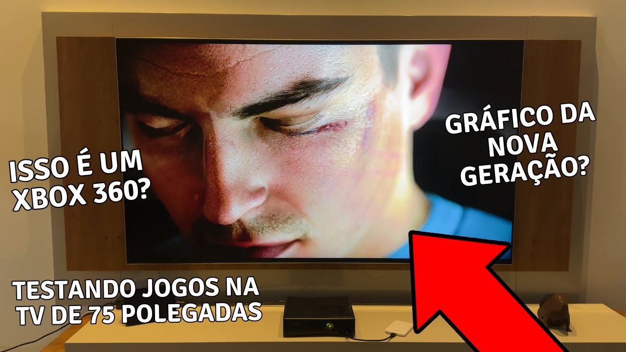 ESSA TV DE 75 POLEGADAS FEZ OS GRÁFICOS DO MEU XBOX 360 PARECER DA NOVA GERAÇÃO! ( TESTANDO JOGOS )