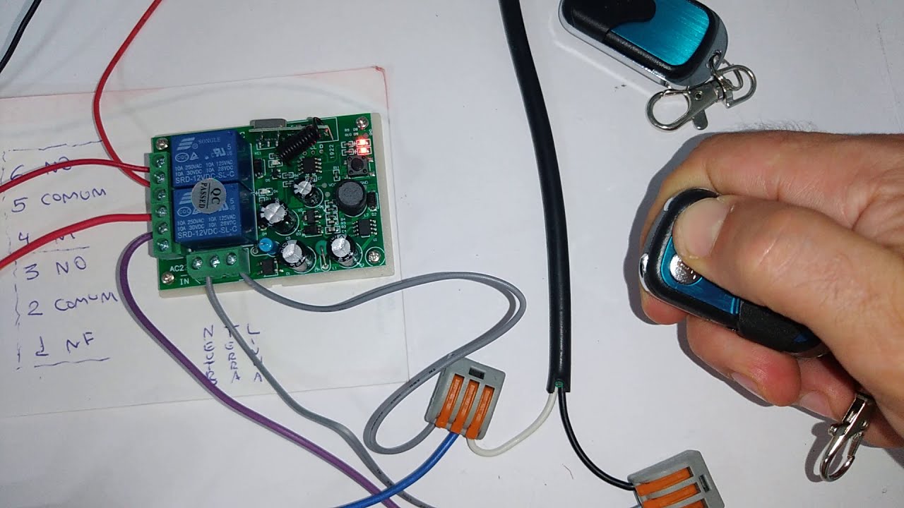 Como ligar e configurar a central 2 Canais RF433MZH 110V-220V