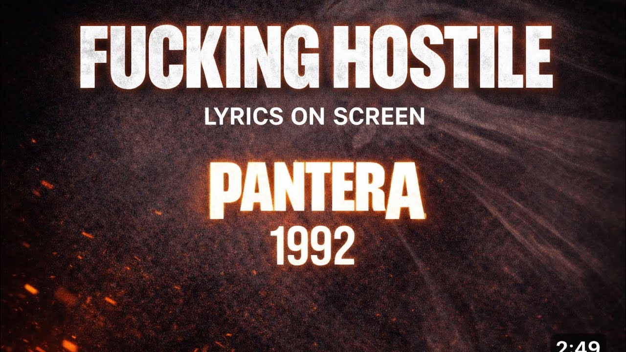 Pantera - Fucking Hostile (Lyrics on Screen Video 🎤🎶🎸🥁)