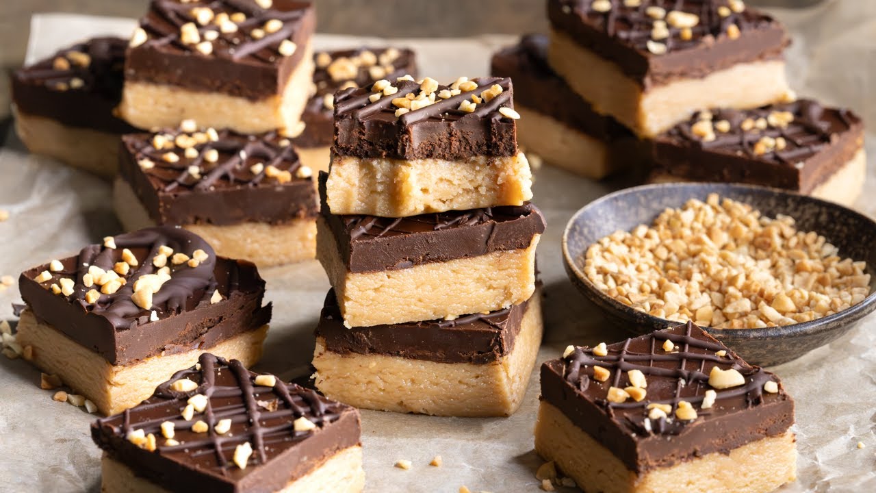 Vegan peanut butter bars with 4 ingredients | RFHB recipes
