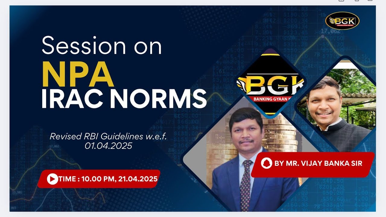 Revised RBI Guidelines on IRAC Norms dtd  21 04 2025
