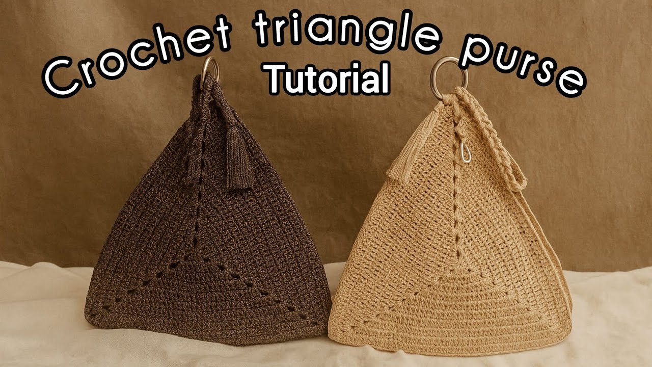 Crochet triangle purse tutorial | triangle potli | @Knititwithkoushalya 