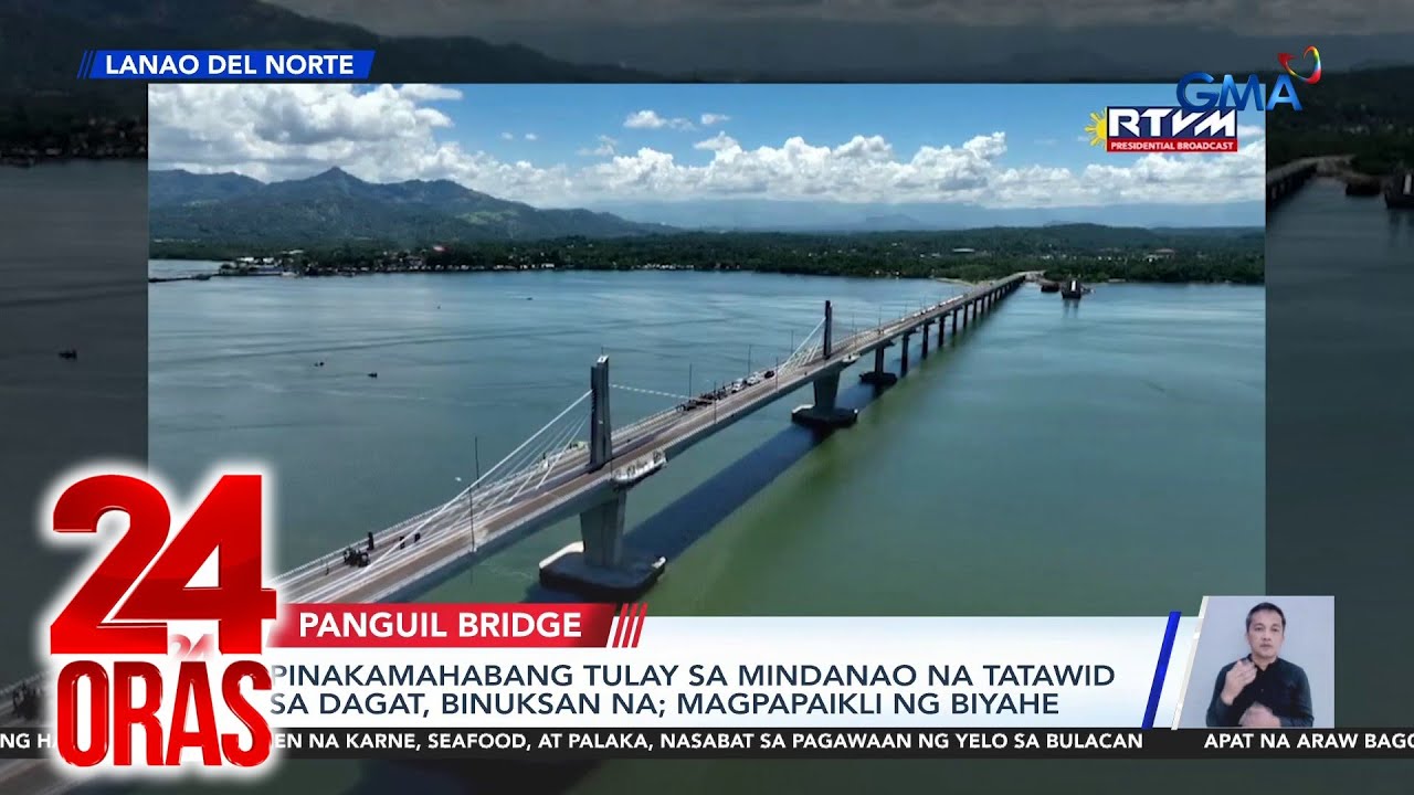 Pinakamahabang tulay sa Mindanao na tatawid sa dagat, binuksan na; magpapaikli ng biyahe | 24 Oras