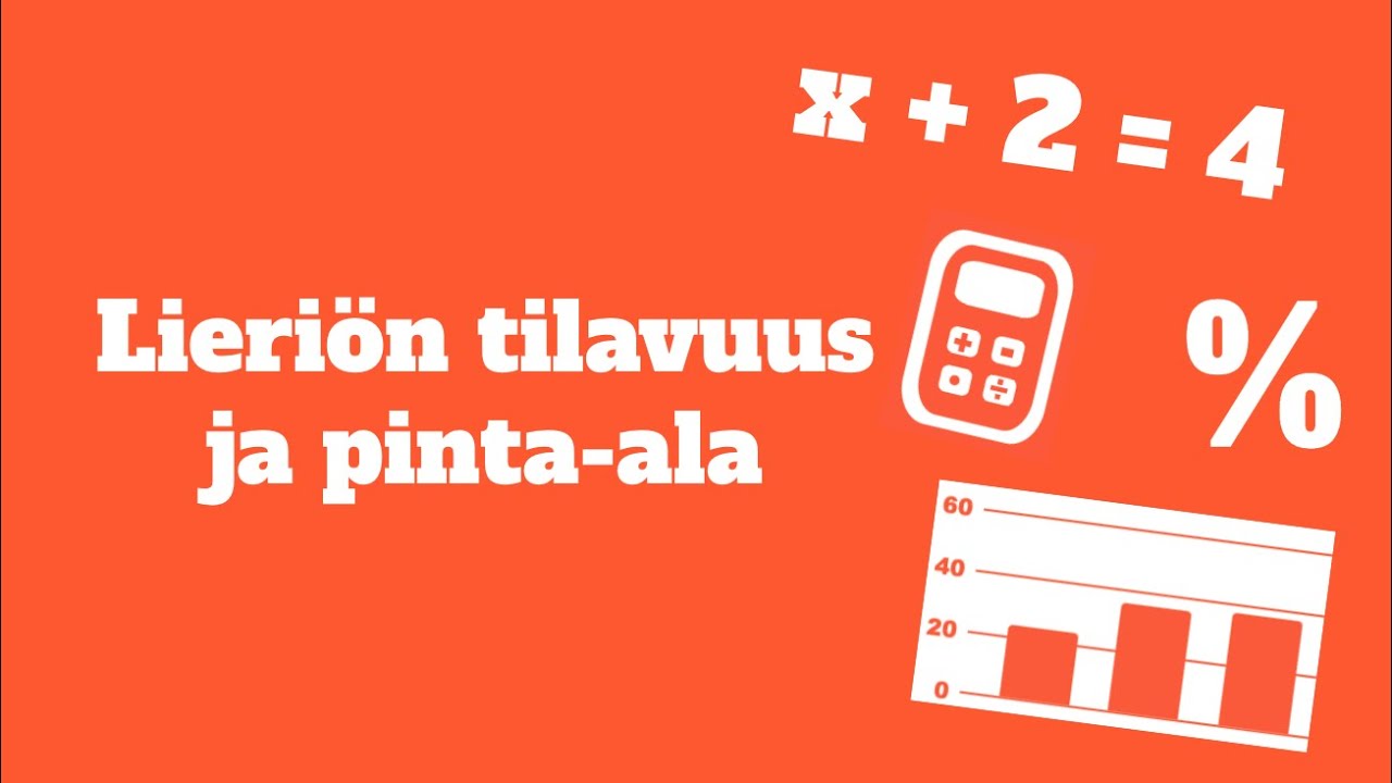 Lieriön tilavuus ja pinta ala