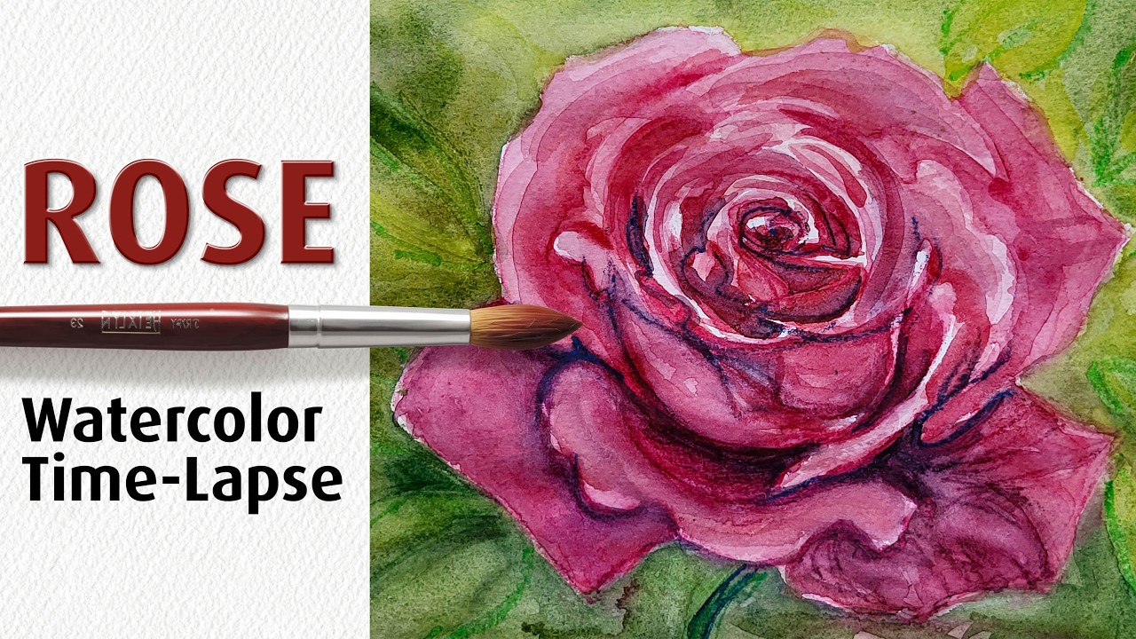 Valentine’s Day: Watercolor Rose Tutorial | How to Paint Soft Florals
