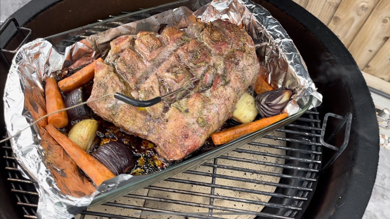 The Best Lamb Shoulder on KAMADO, WHOLE LAMB SHOLDER