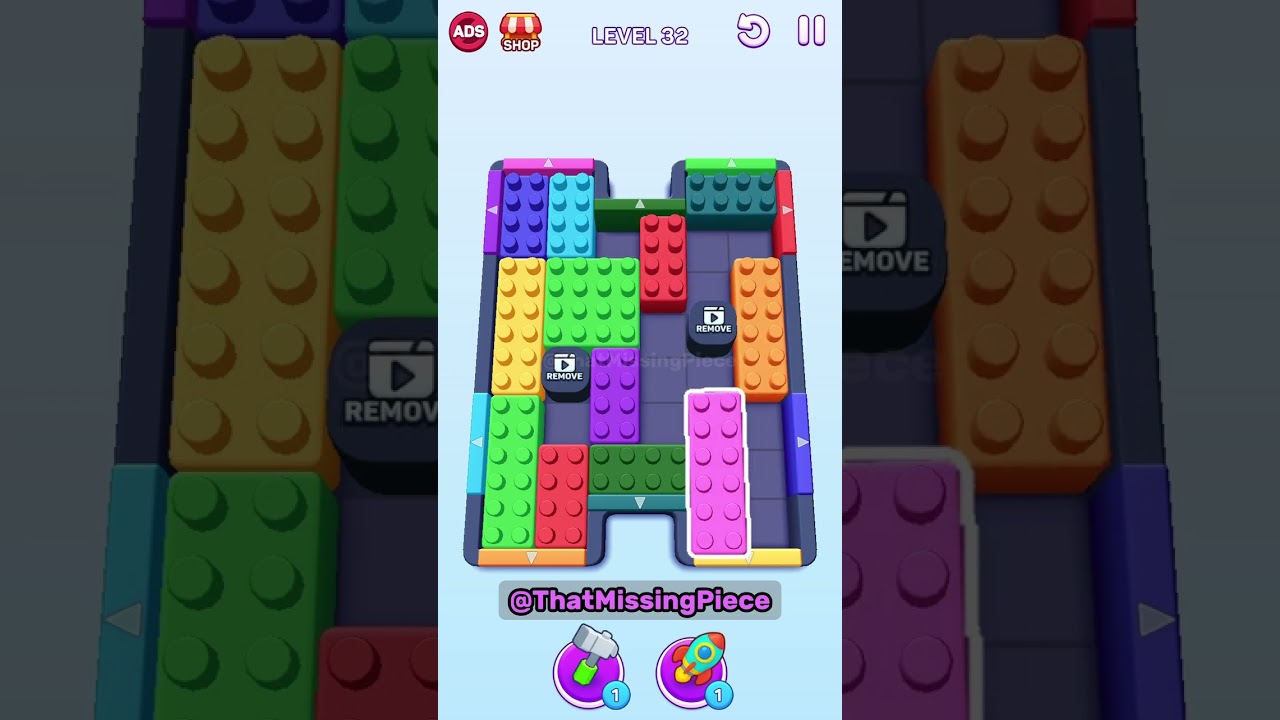 Color Block Buster Level 32 Solution Walkthrough