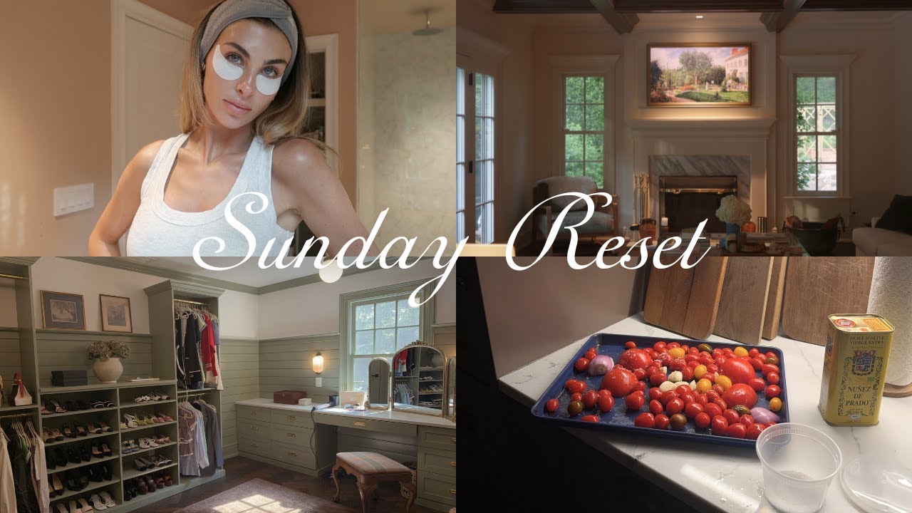 Sunday Reset at Home: closet tour, healthy meal prep, and skincare ❤︎︎