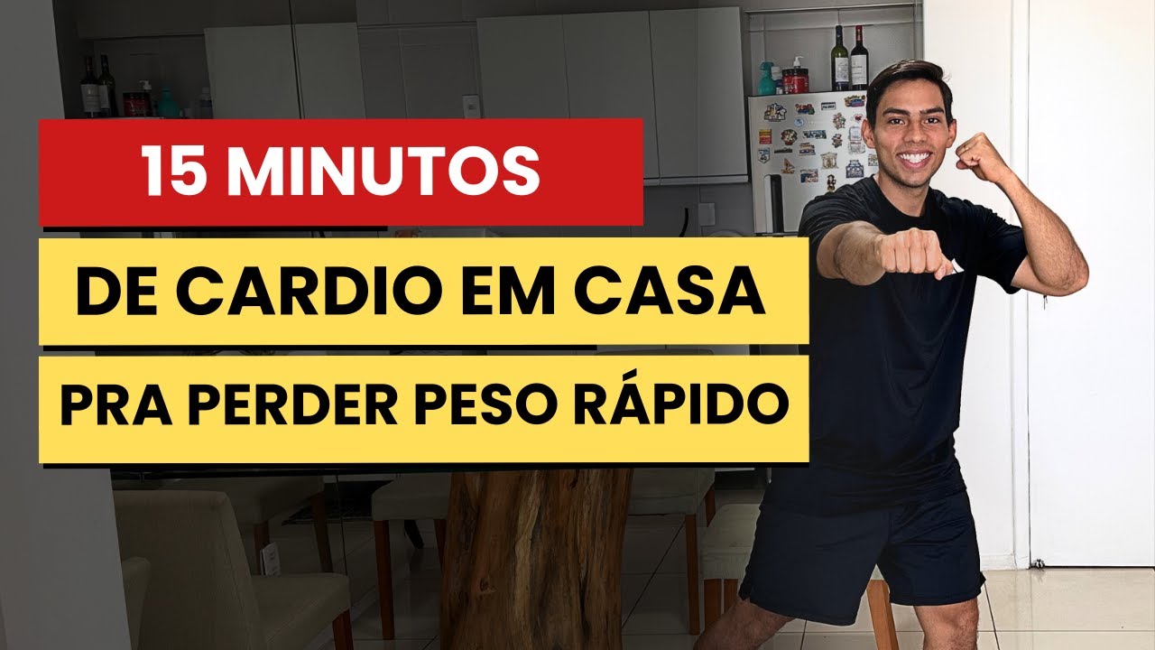 15 MINUTOS DE CARDIO EM CASA PRA PERDER PESO RÁPIDO | Queime gordura com esse treino diariamente