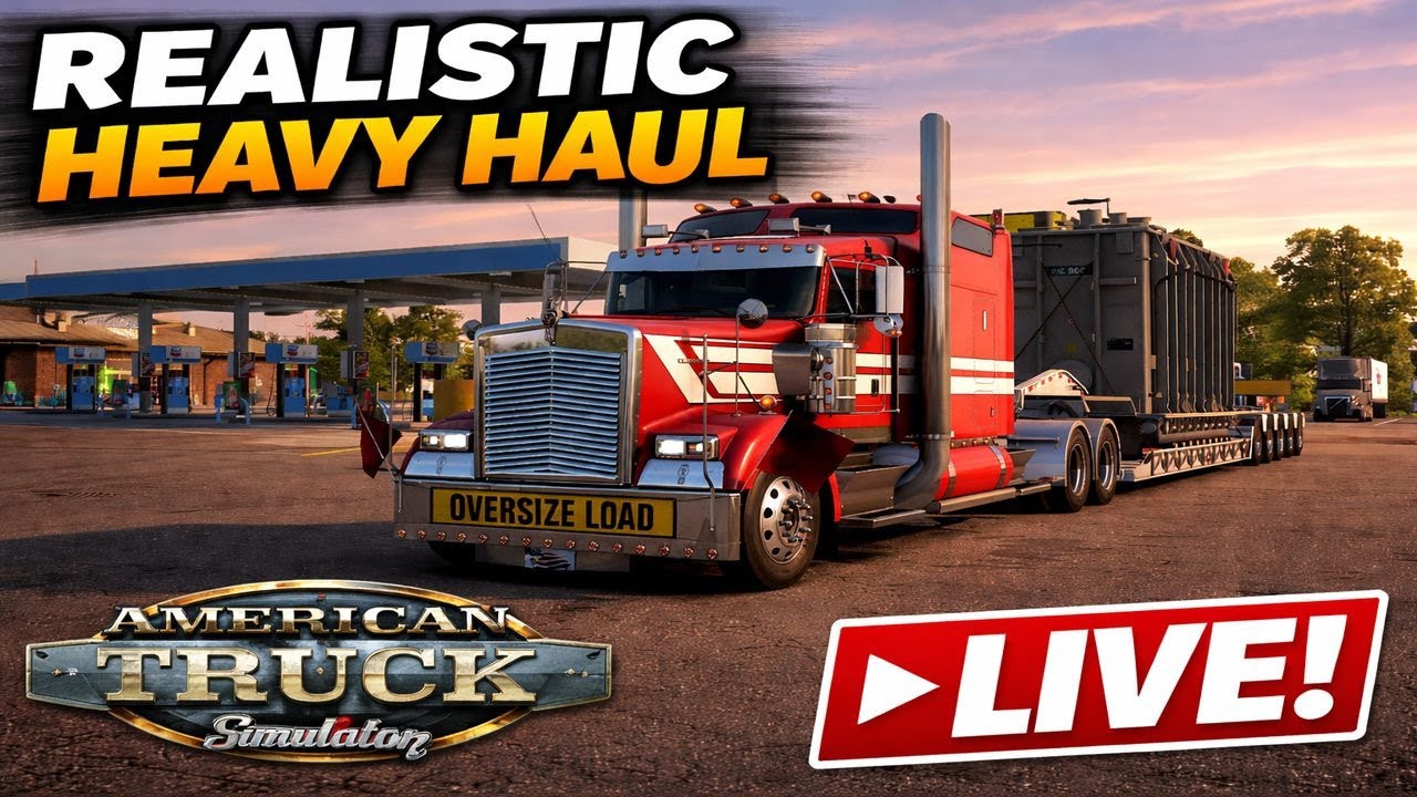REALISTIC Heavy Haul LIVE 🚛 | Jon Ruda W900 | Moza R5 + 18-Speeddcast