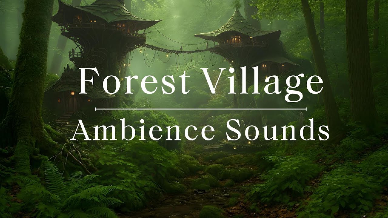 Peaceful Forest Village | Fantasy Settlement Ambience (No Music) | The Tongless Bard