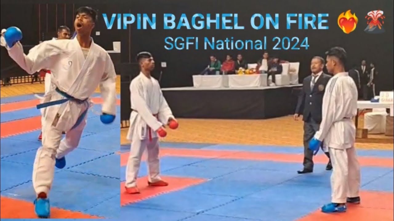 vipin baghel on fire ❤️‍🔥..sgfi national 🥋..#karatematch #karate #kumitefight #fight #fighting