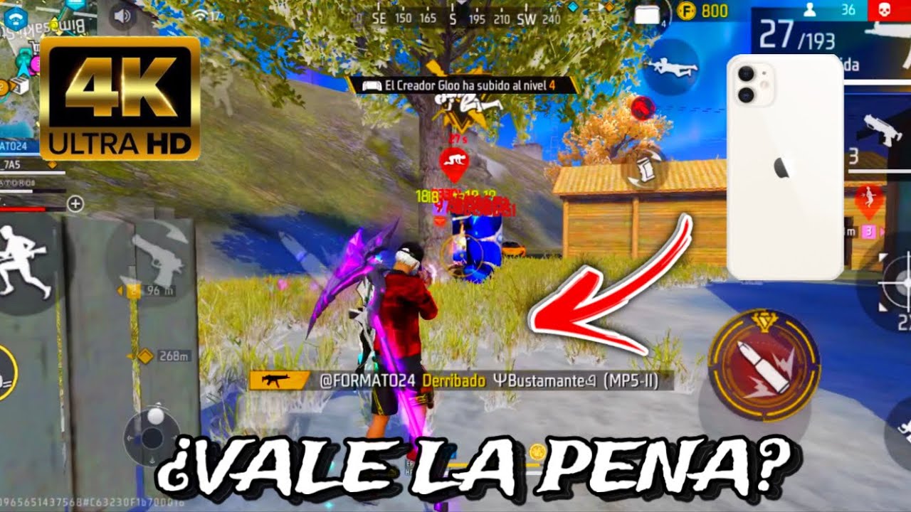 ASÍ ES JUGAR FREE FIRE EN IPHONE 11 NORMAL PARA EL 2025 - ¿Ya no vale la pena?