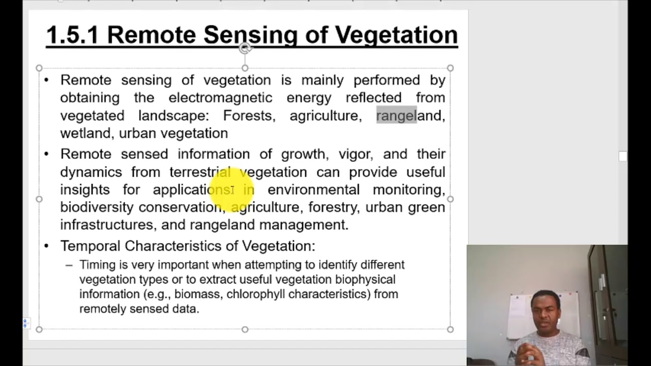 Lecture 1 5 Remote Sensing of vegetation, water, and soils