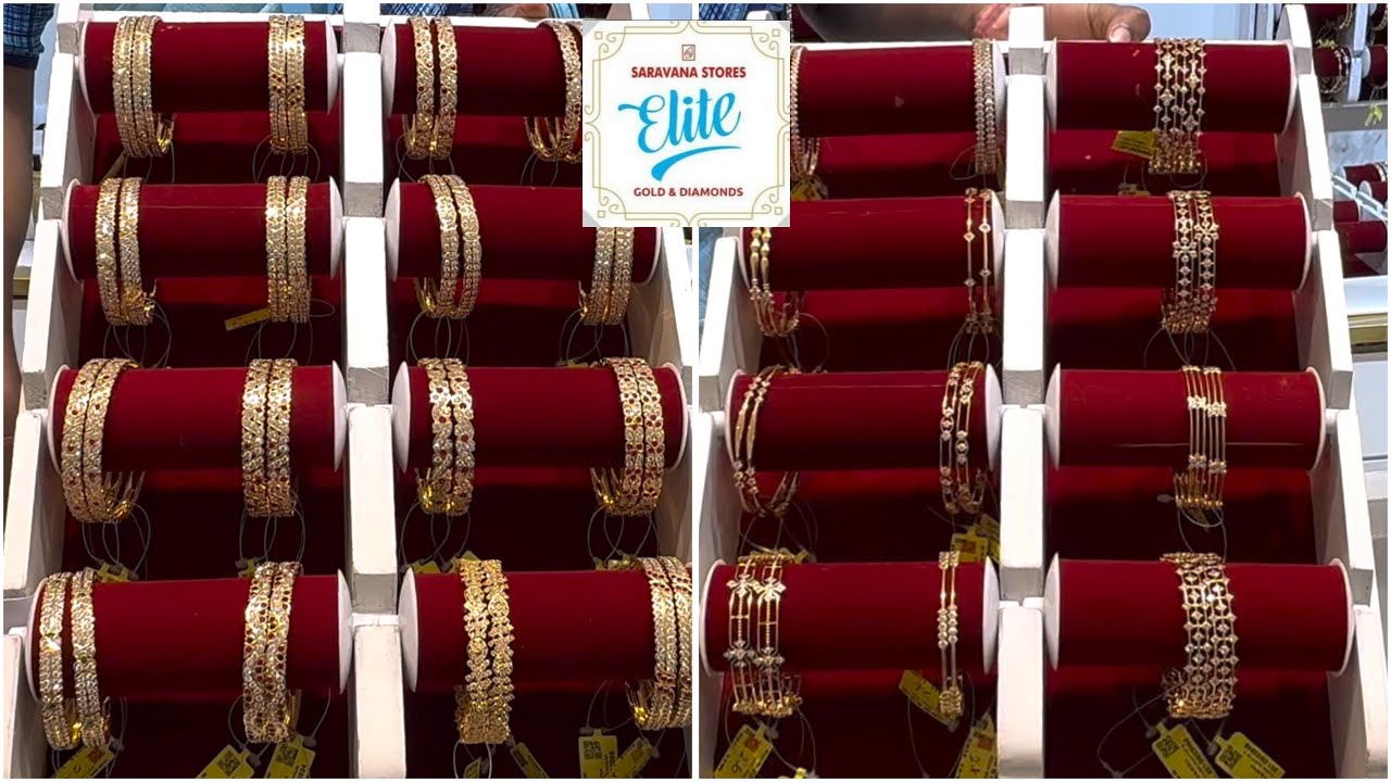 Saravana Stores Elite Gold Bangles | Stone Bangle | Fancy Bangle| Daily Wear Bangle| Wedding Bangle 
