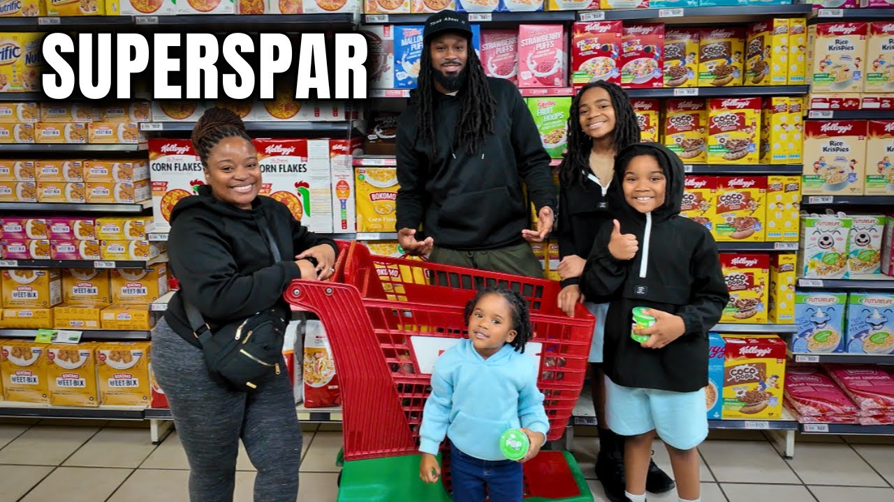 American Family First Time Grocery Shopping in South Africa: SUPERSPAR | The Demouchets ABROAD Ep 10