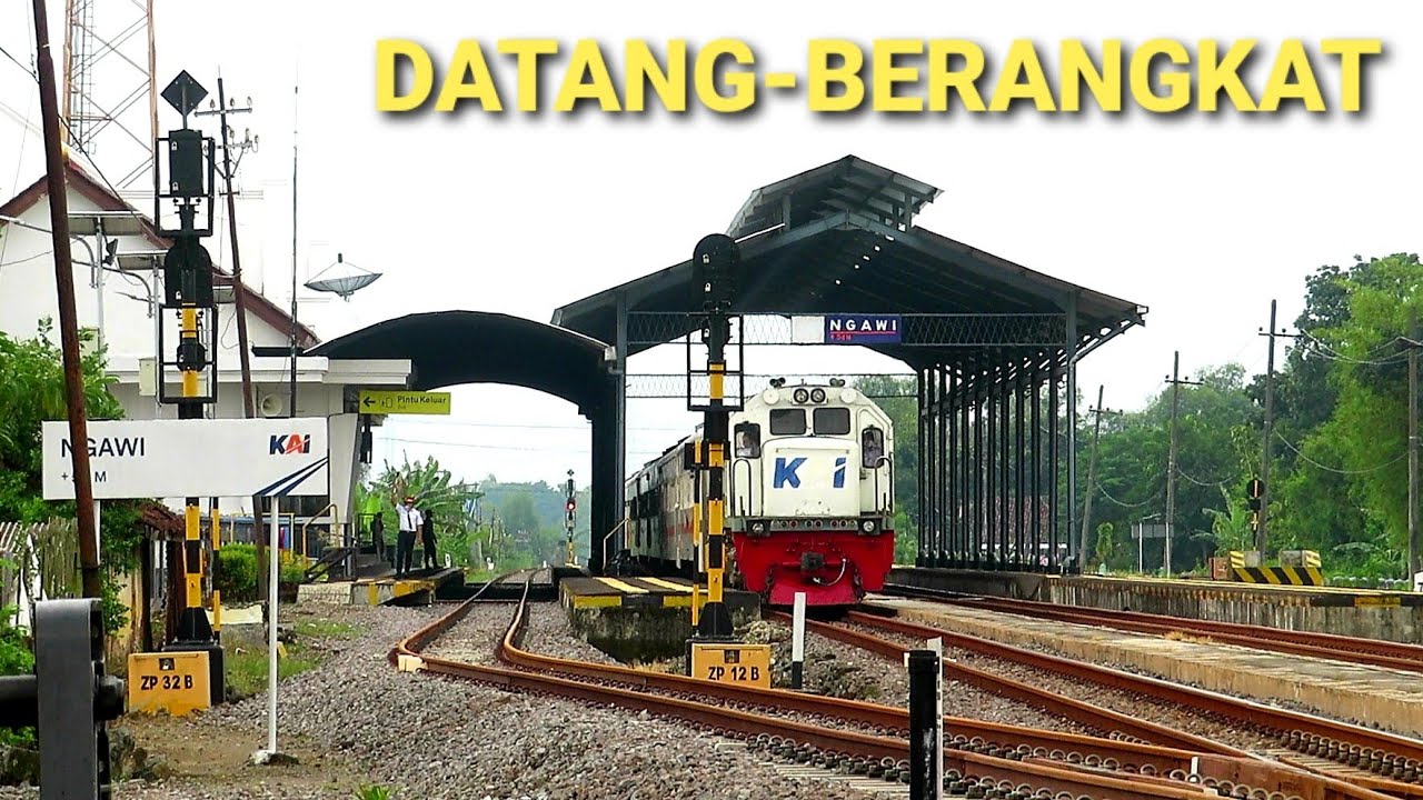 NONTON KERETA DATANG BERANGKAT DI JPL 26 STASIUN NGAWI