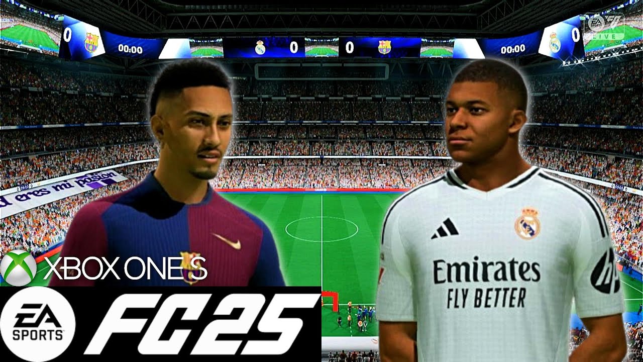 ASI LUCE EL FC 25 EN XBOX ONE S| REAL MADRID VS BARCELONA GAMEPLAY